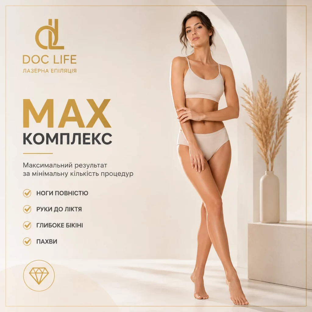 Лазерна епіляція для жінок у клініці Doc Life Осокорки Лазерна епіляція для жінок у клініці Doc Life Осокорки